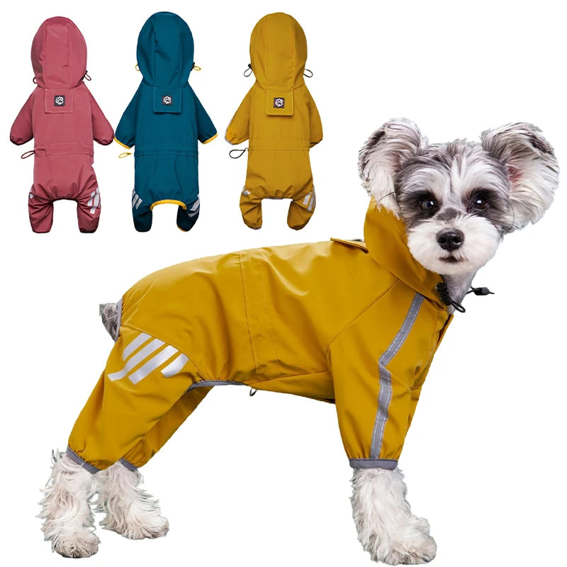 Waterproof Reflective Dog Raincoat – Lightweight & Safe