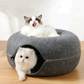 Luxury Donut-Shaped Cat Bed – Comfort & Play