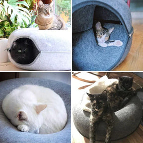 Luxury Donut-Shaped Cat Bed – Comfort & Play