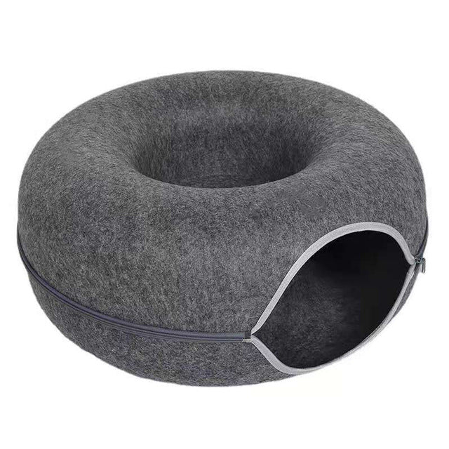 Luxury Donut-Shaped Cat Bed – Comfort & Play