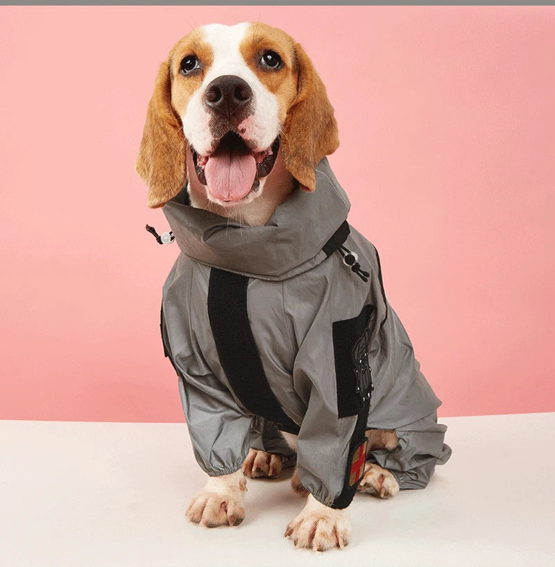 Waterproof Reflective Dog Raincoat – Full Coverage